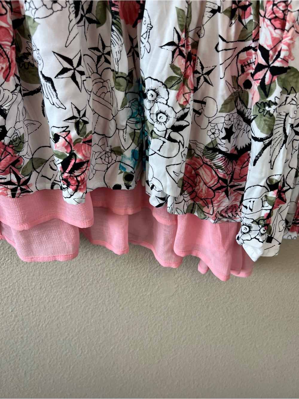 Betsey Johnson x Torrid Mini Challis Cold Shoulder Dress - Picture 8 of 12